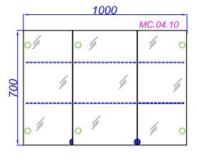 Зеркальный шкаф Aqwella МС MC.04.10